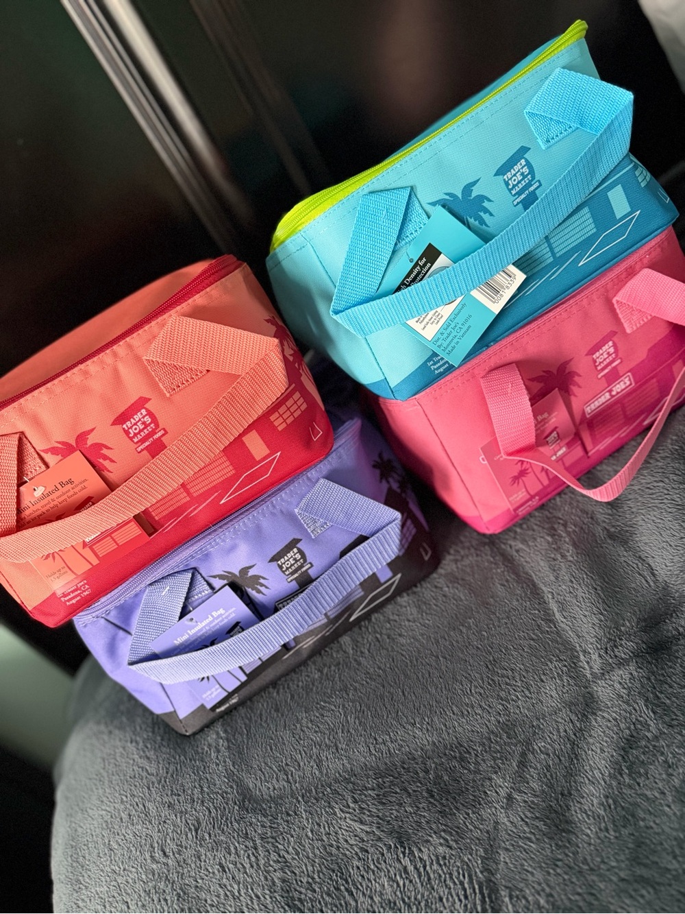 🩷 PINK 🩷 Insulated Colorblock Lunch Tote - Pink